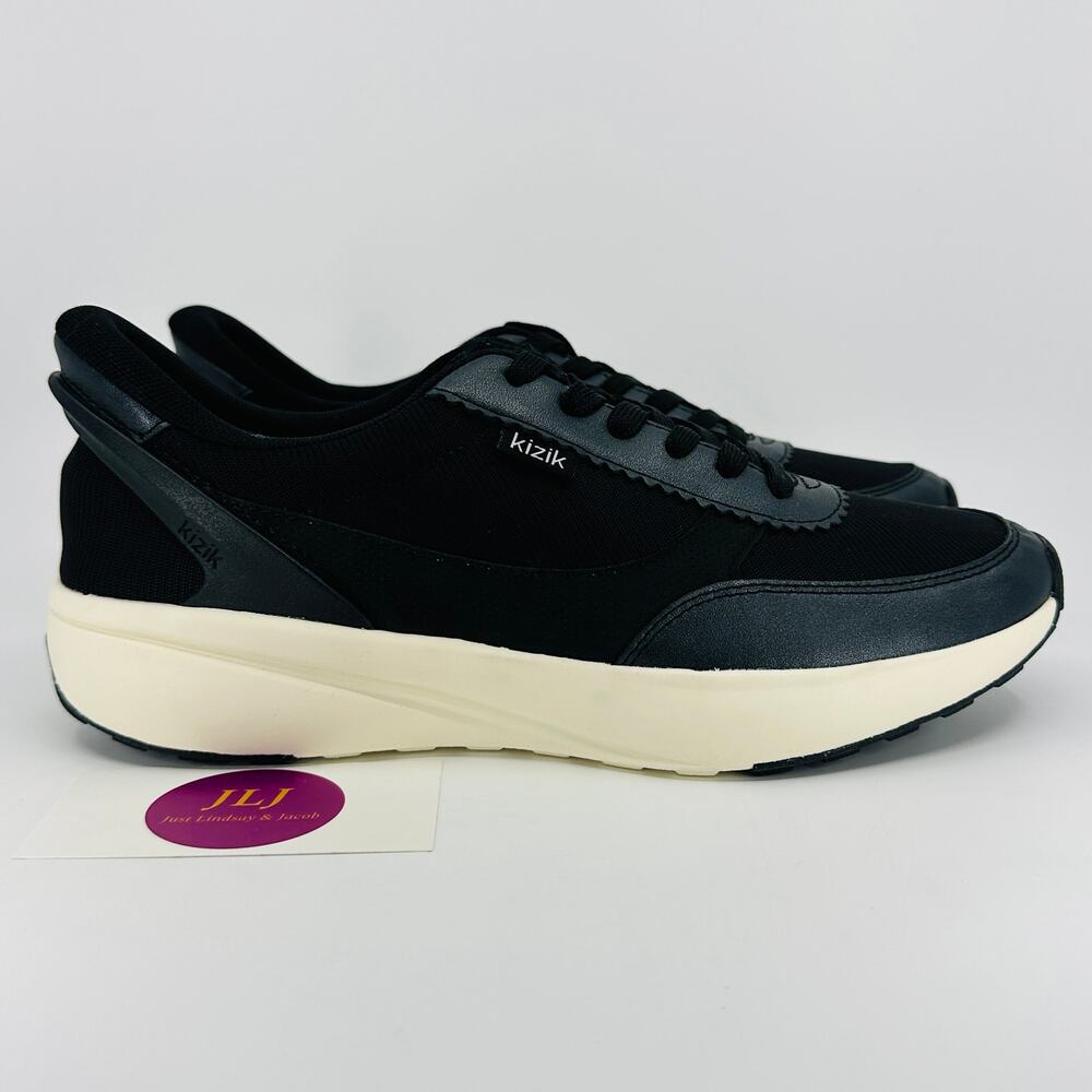 Kizik Women's Paris Step In Hands Free Comfort Sneakers Black Pristine Size 9